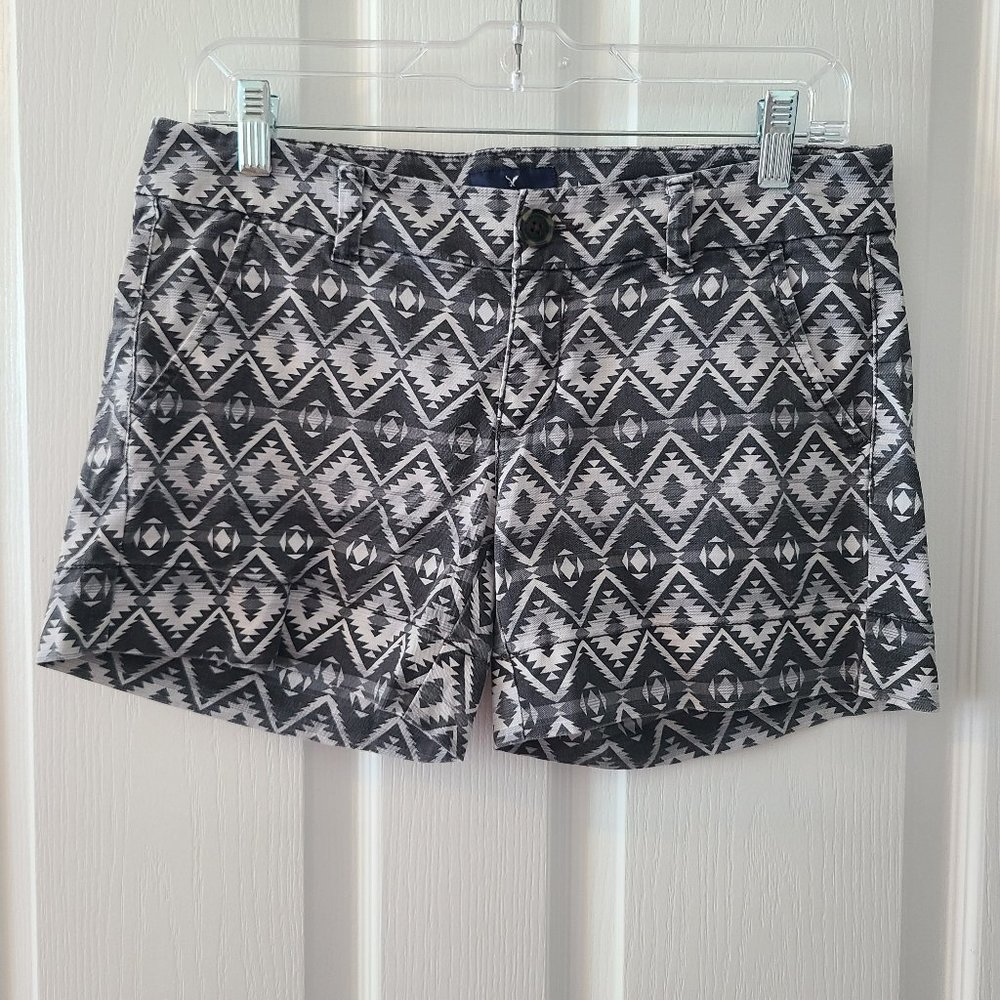 American Eagle Tribal Print Midi Shorts